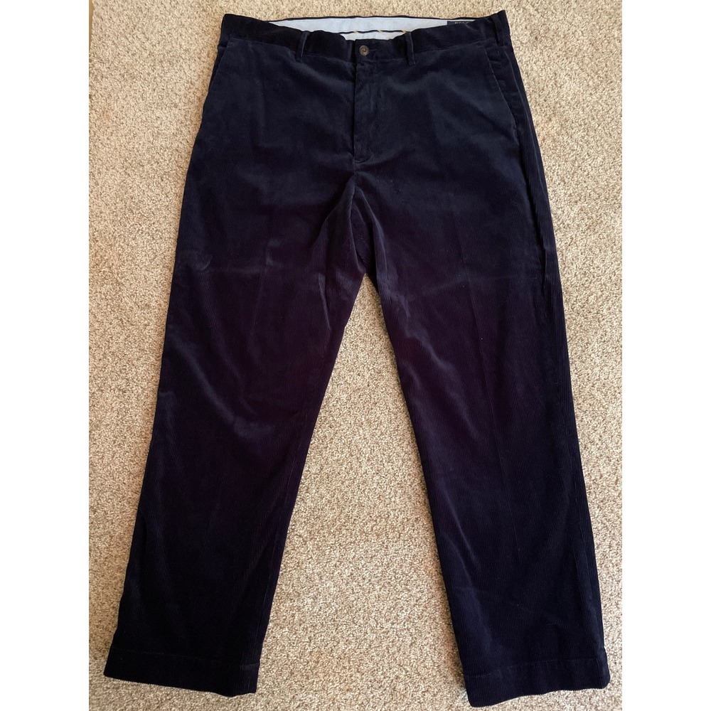 Polo Ralph Lauren Stretch Classic Fit Corduroy Pants Men's 38x30 Navy Blue